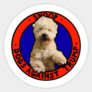 DOGS AGAINST TRUMP - SNOOP Sticker